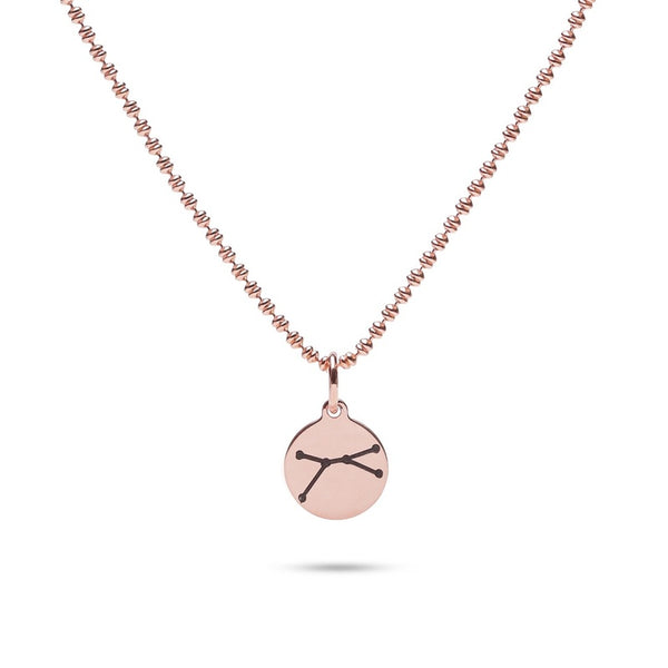 MILLENNE Match The Stars Cancer Celestial Constellation Rose Gold Pendant with 925 Sterling Silver