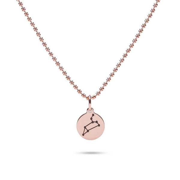 MILLENNE Match The Stars Leo Celestial Constellation Rose Gold Pendant with 925 Sterling Silver