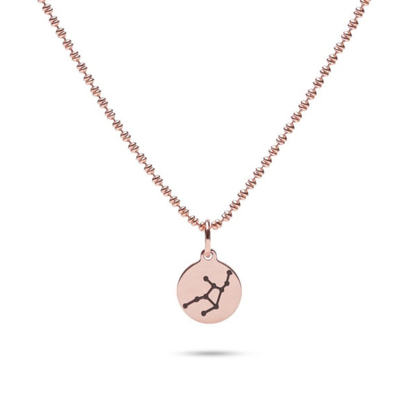 MILLENNE Match The Stars Virgo Celestial Constellation Rose Gold Pendant with 925 Sterling Silver
