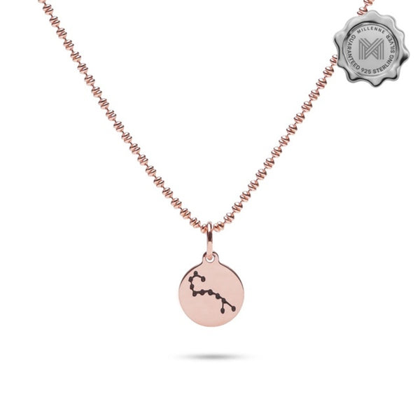 MILLENNE Match The Stars Scorpio Celestial Constellation Rose Gold Pendant with 925 Sterling Silver