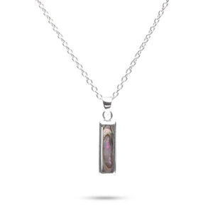 MILLENNE Millennia 2000 Abalone Shell Rectangle Silver Pendant with 925 Sterling Silver