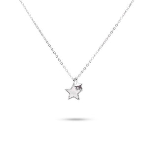 MILLENNE Millennia 2000 Fallen Stars Cubic Zirconia White Gold Necklace with 925 Sterling Silver