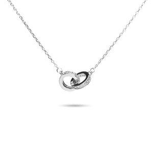 MILLENNE Millennia 2000 Forever Studded Cubic Zirconia White Gold Necklace with 925 Sterling Silver