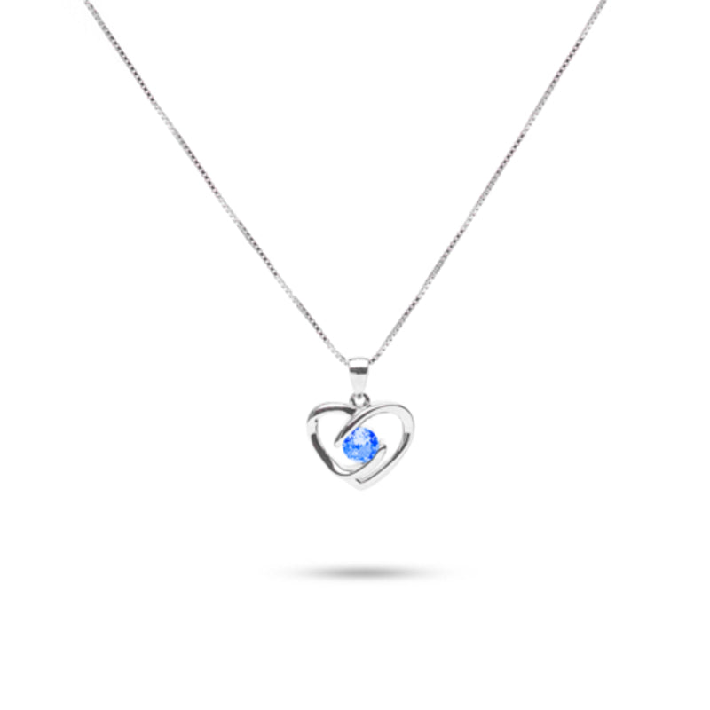 MILLENNE Made For The Night Forever Cubic Zirconia White Gold Necklace with 925 Sterling Silver