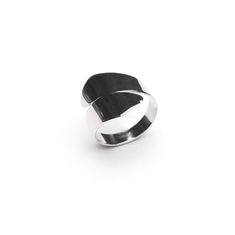 MILLENNE Minimal Broad Silver Ring with 925 Sterling Silver