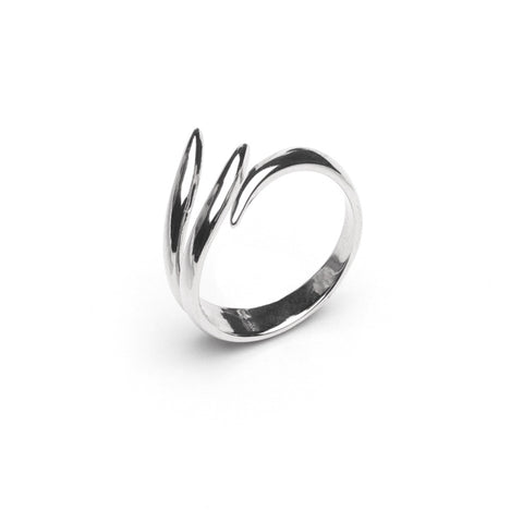 MILLENNE Minimal Asymmetrical Silver Adjustable Ring with 925 Sterling Silver