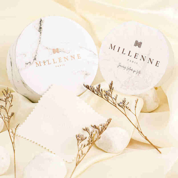 MILLENNE Made For The Night Square Crystal Set Eternity Cubic Zirconia Rhodium Ring with 925 Sterling Silver