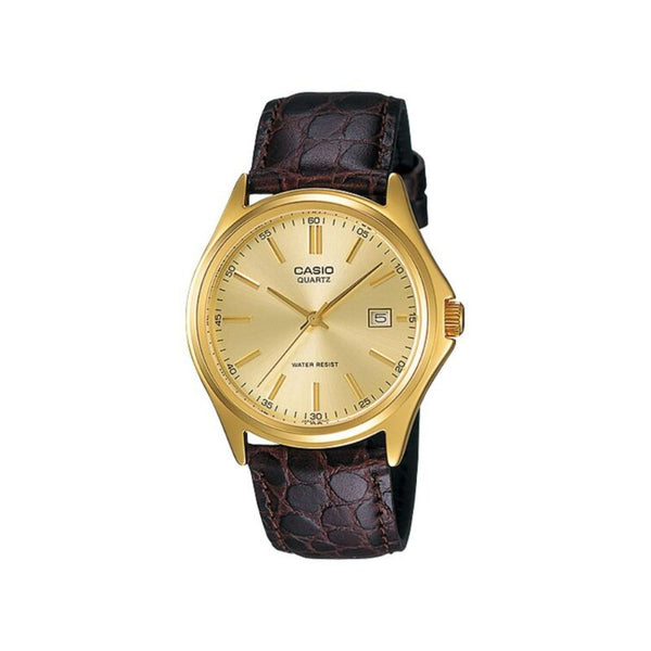 Casio Men's Analog Watch MTP-1183Q-9A Brown Genuine Leather Watch