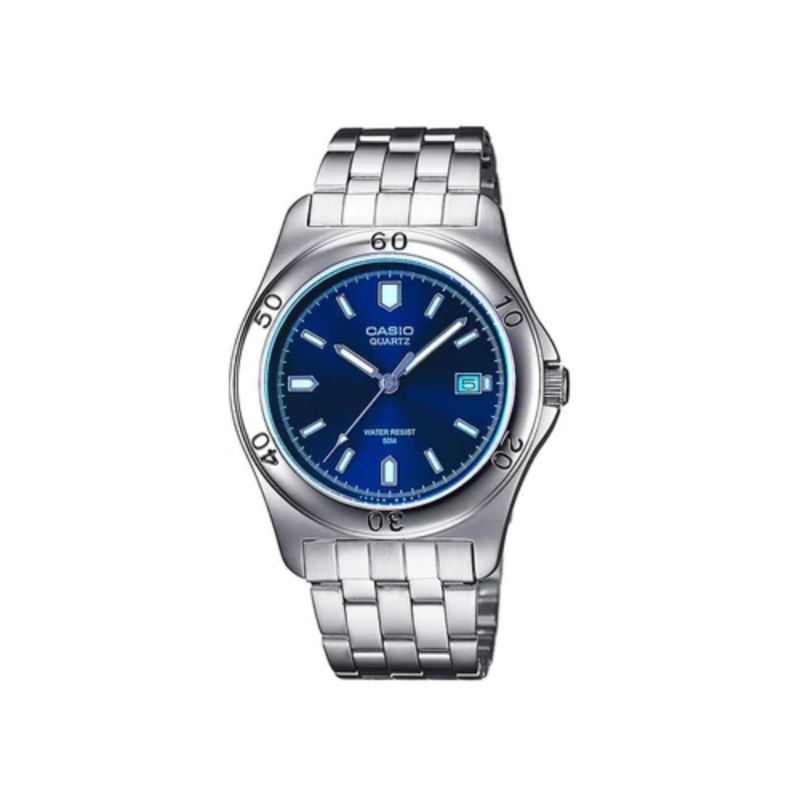Casio Men's Analog MTP-1213A-2AV Blue Dial with Stainless Steel Band Casual Watch