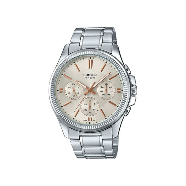 Casio Men's Analog MTP-1375D-7A2V Stainless Steel Band Casual Watch