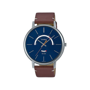 Casio Men's Analog MTP-B105L-2AV Brown Genuine Leather Watch
