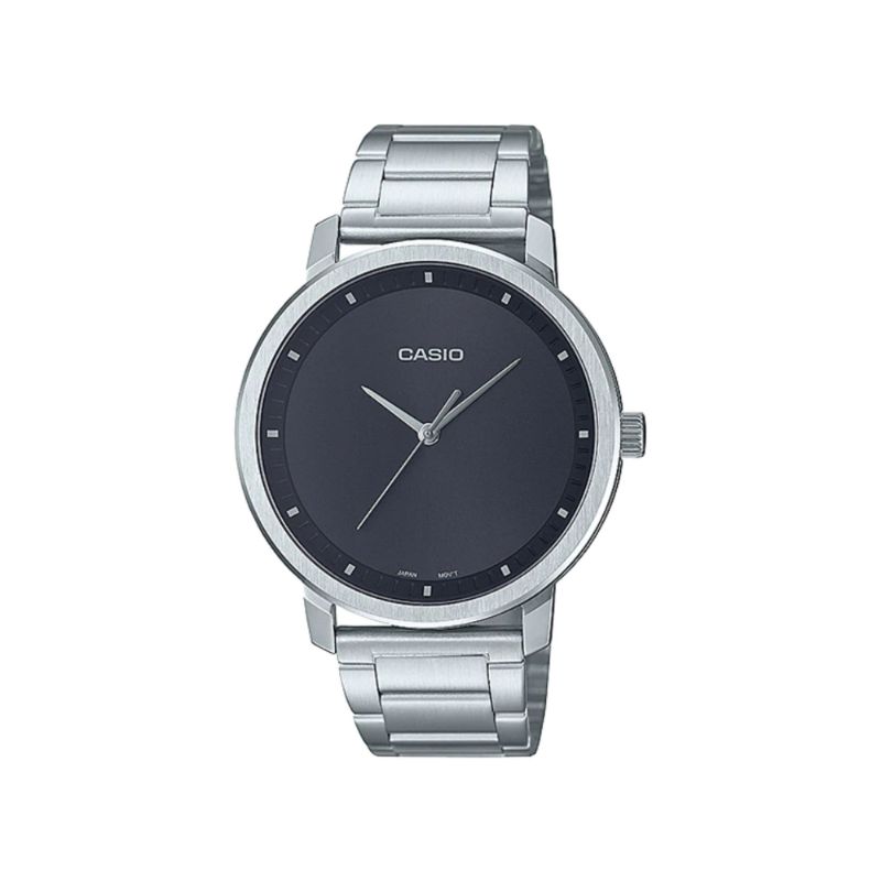 Casio Men's Analog Watch MTP-B115D-1E Silver Stainless Steel Watch