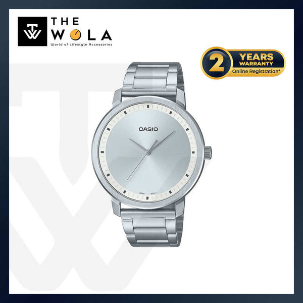 Casio Men's Analog Watch MTP-B115D-7EV Silver Stainless Steel Watch for Men