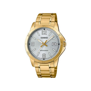 Casio Men's Analog Watch MTP-V004G-7B2 Stainless Steel Band Gold Watch