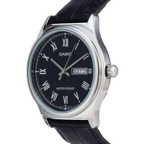 Casio Men's Analog Watch MTP-V006L-1B Black Leather Band Casual Watch