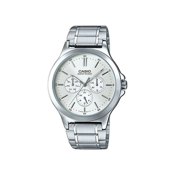 Casio Men's Analog Watch MTP-V300D-7A Multi-Hands Stainless Steel Watch