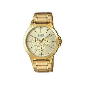 Casio Men's Analog Watch MTP-V300G-9A Multi-Hands Stainless Steel Gold Watch
