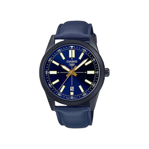 Casio Men's Analog Watch MTP-VD02BL-2E Blue Leather Watch