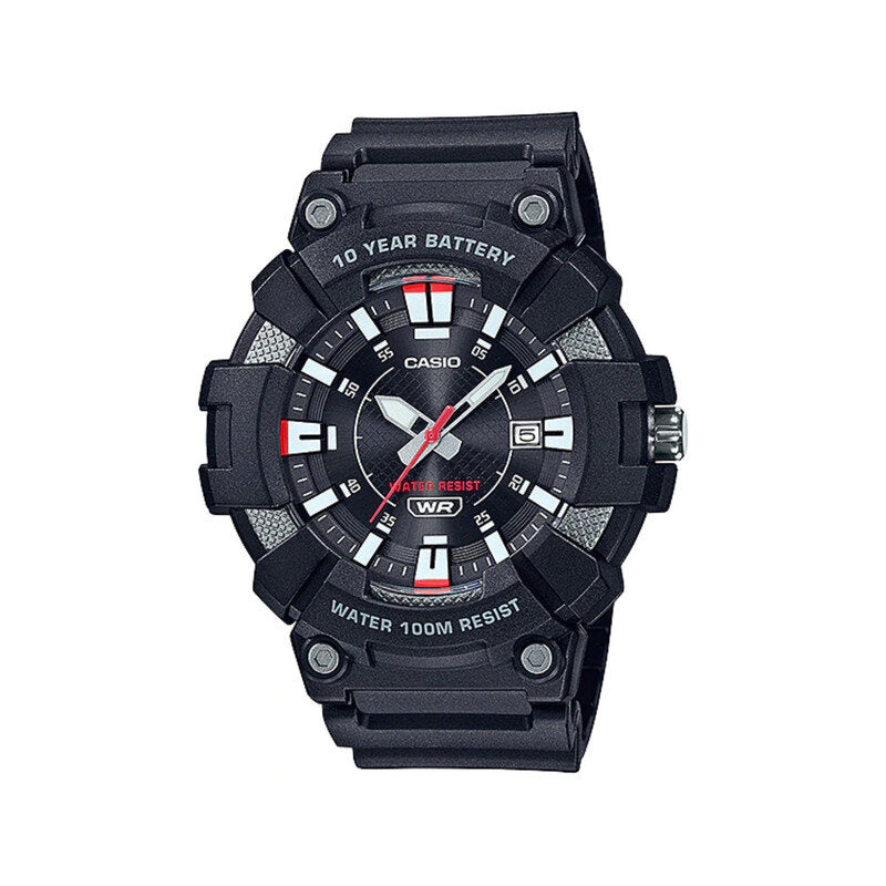 Casio Men's Analog Watch MW-610H-1AV Black Resin Band Watch for Men