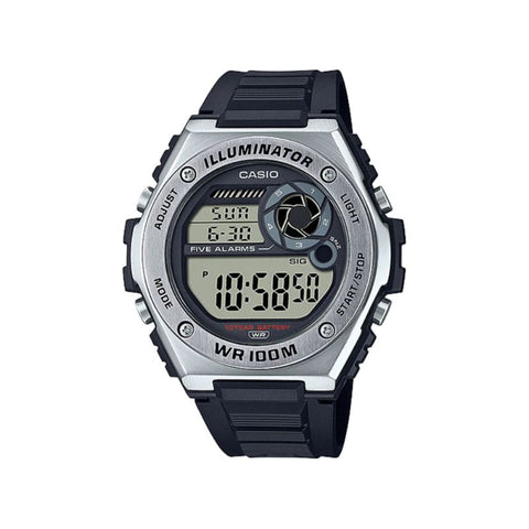 Casio Men's Digital Watch MWD-100H-1AV Black Resin Band Sport Watch