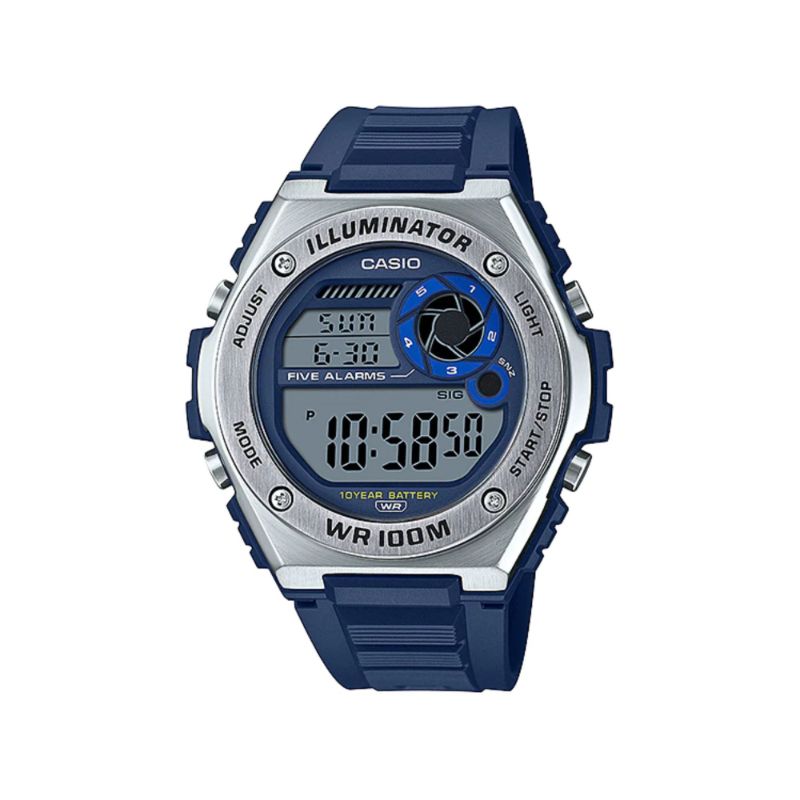 Casio Men's Digital Watch MWD-100H-2AV Blue Resin Band Sport Watch