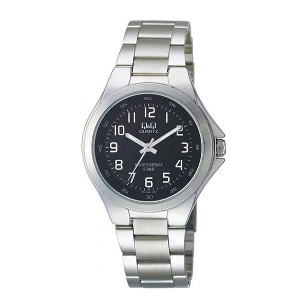 Q&Q Watch by Citizen Q618J205Y Men Analog Watch with Silver Stainless Steel Strap