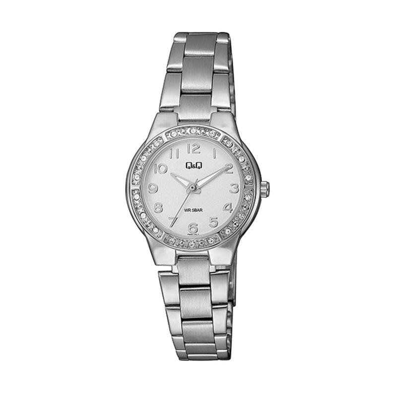 Q&Q Watch by Citizen Q691J214Y Women Analog Watch with Silver Stainless Steel Strap