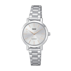Q&Q Watch by Citizen Q893J201Y Women Analog Watch with Silver Stainless Steel Strap