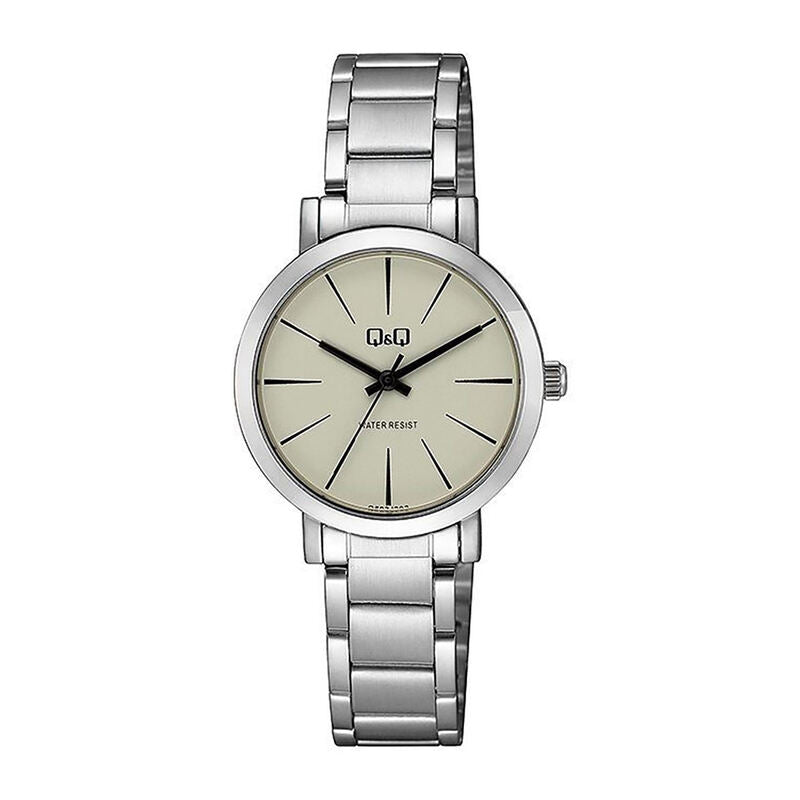 Q&Q Watch by Citizen Q893J202Y Women Analog Watch with Silver Stainless Steel Strap