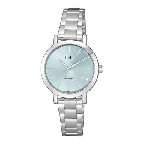 Q&Q Watch by Citizen Q893J222Y Women Analog Watch with Silver Stainless Steel Strap