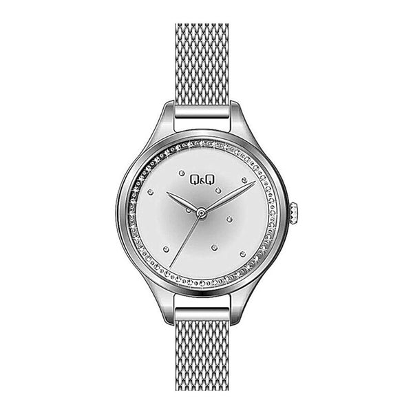 Q&Q Watch by Citizen QB73J201Y Women Analog Watch with Silver Stainless Steel Strap