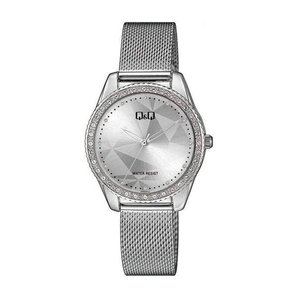 Q&Q Watch by Citizen QZ59J241Y Women Analog Watch with Silver Stainless Steel Strap