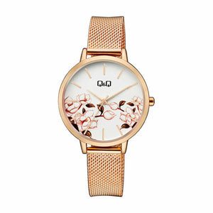 Q&Q Watch by Citizen QZ67J051Y Women Analog Watch with Rose Gold Stainless Steel Strap