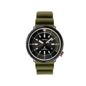 Seiko Prospex Diver's Solar Watch  SNE547 SNE547P1 SNE547P Army Green Silicone Strap Watch for men