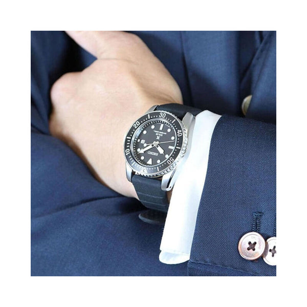 Seiko Prospex Diver's Solar Watch SNE573 SNE573P1 SNE573P Black Silicone Strap Watch for men