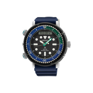 Seiko Prospex Sea Special Edition SNJ039P Men's Analog-Digital Watch Blue Silicone Strap - Solar Power Diver Watch