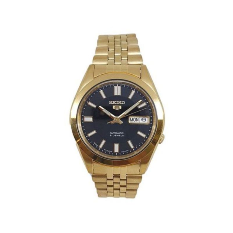 Seiko 5 Men's Gold Stainless Steel Automatic Watch SNKF86J