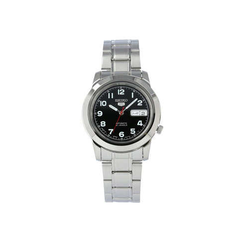 Seiko 5 21 Jewels SNKK35J Men's Automatic Watch Silver Stainless Steel Strap