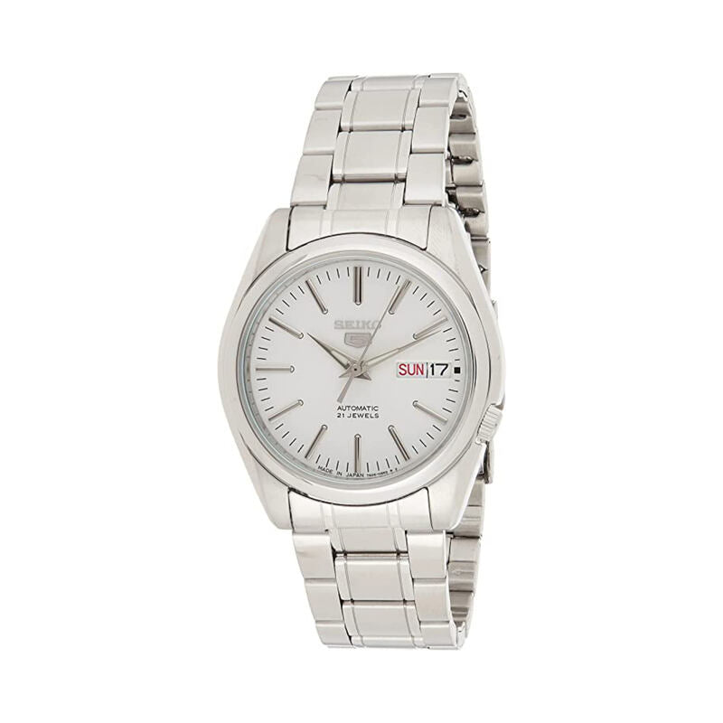 Seiko 5 Men's Automatic Watch SNKL41J with Silver Stainless Steel Band