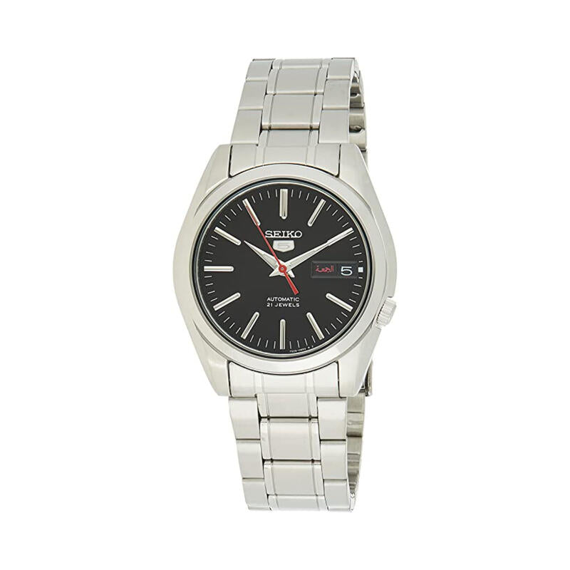 Seiko 5 Men's Automatic Watch SNKL45J with Silver Stainless Steel Band