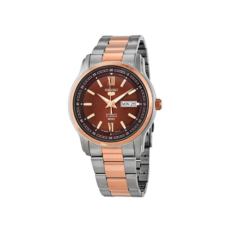 Seiko 5 21 Jewels SNKP18J Men's Automatic Watch Silver Stainless Steel Strap