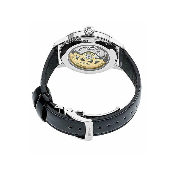 Seiko Presage Cocktail Time Automatic Watch SRPB43 SRPB43J Black Cowhide leather Band Watch for Men