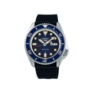 Seiko 5 Sports Superman SRPD71K2 Automatic 100M Blue Dial Black Silicone Strap Men's Watch