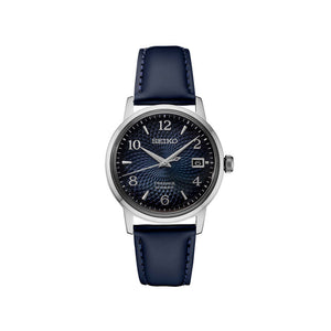 Seiko Presage Cocktail Time Manhattan SRPE43J Men's Automatic Watch Blue Calfskin Strap