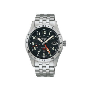 Seiko 5 Sports Field Sports Style SSK023K1 Men's GMT Automatic Watch Silver Stainless Steel Strap