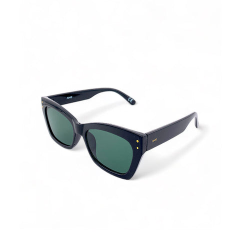 2.5 NVG by Essilor Women's Cat Eye Frame Black Plastic UV Protection Sunglasses