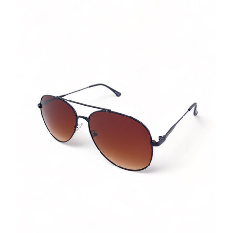 2.5 NVG by Essilor Unisex's Aviator Frame Black Metal UV Protection Sunglasses