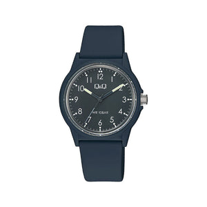 Q&Q Watch by Citizen V00A-003VY Unisex Analog Watch with Blue Rubber Strap