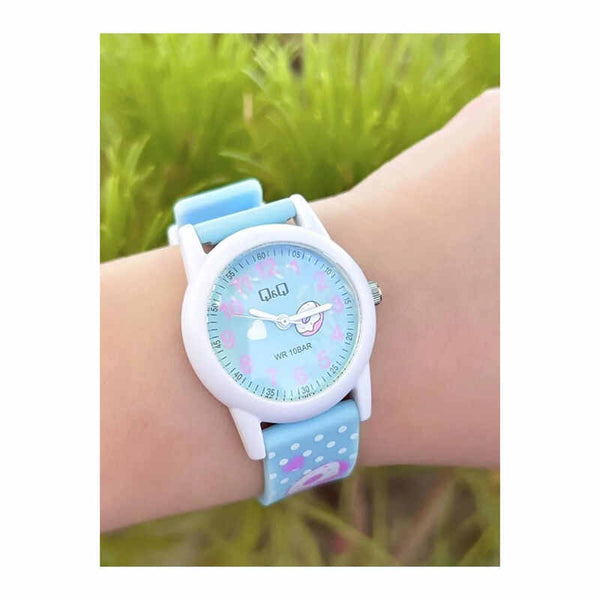 Q&Q Watch By Citizen V22A-002VY Kids Analog Watch with Blue Resin Strap