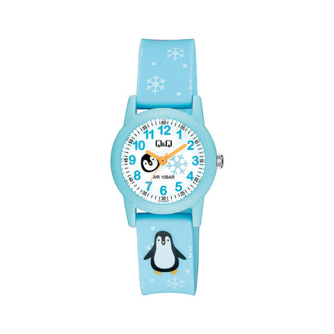 Q&Q Watch By Citizen V22A-006VY Kids Analog Watch with Blue Resin Strap